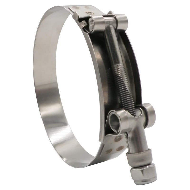 Roadformer 5"" T-Bolt Hose Clamp - Working Range 133mm - 141mm for 5"" Hose ID  Stainless Steel Bolt  Stainless Steel Band Floating Bridge and Nylon Insert Locknut (133mm- 141mm  2 pack) - Image 5